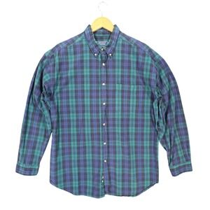 Specialty‎ Collection Button Down Mens XL Green Excellent Plaid Flannel